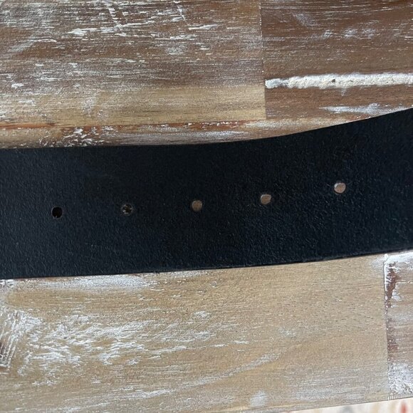 Coldwater Creek Womens Genuine Leather Belt Size L Black Embroidered Western Boh - Picture 10 of 11
